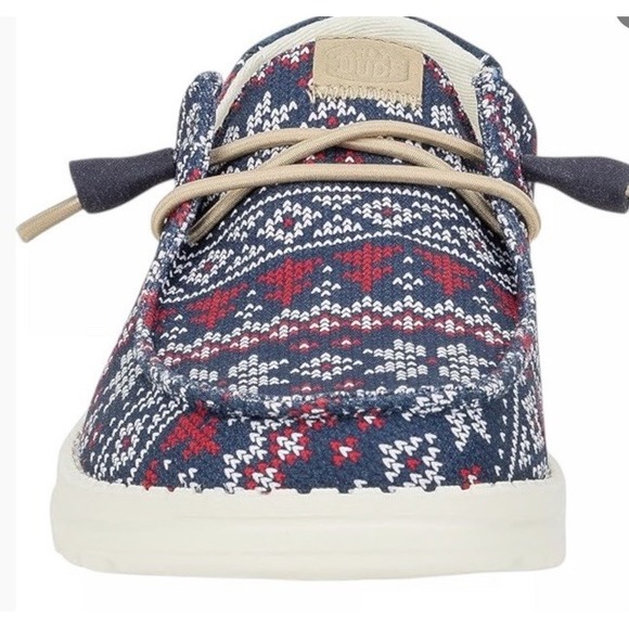 New Hey Dude Wally Winter Sweater Fair‎ Isle Slip On Loafers Shoes Men\'s Size 14 main image 8